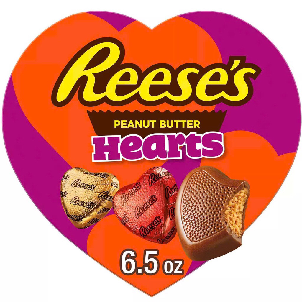 💖 Socola bơ đậu phộng hình trái tim Valentine - Reese’s Peanut Butter Hearts