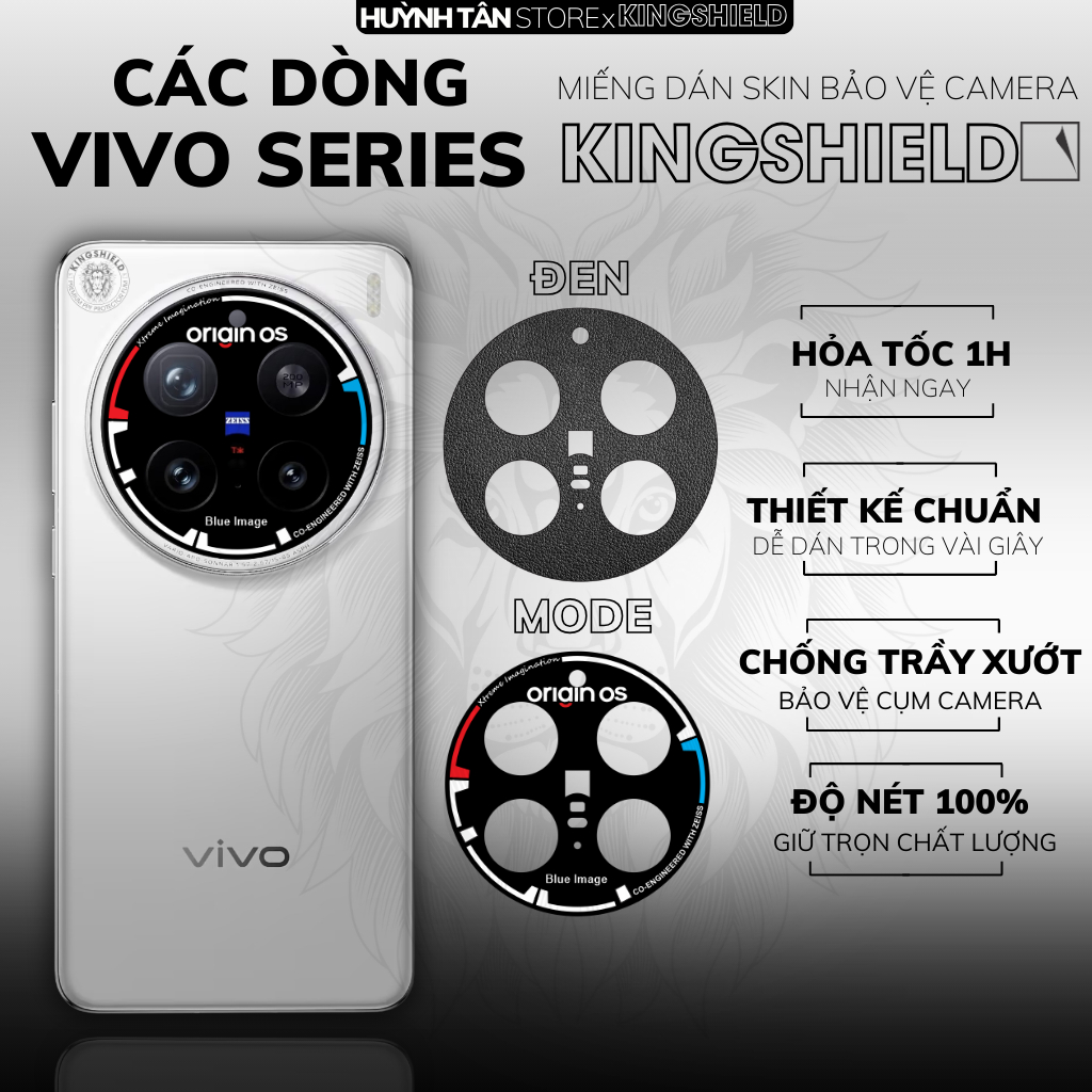 Bộ 2 Miếng dán skin ống kính camera điện thoại Vivo X300 Pro X200 ultra pro mini X200S x100s x100 KI