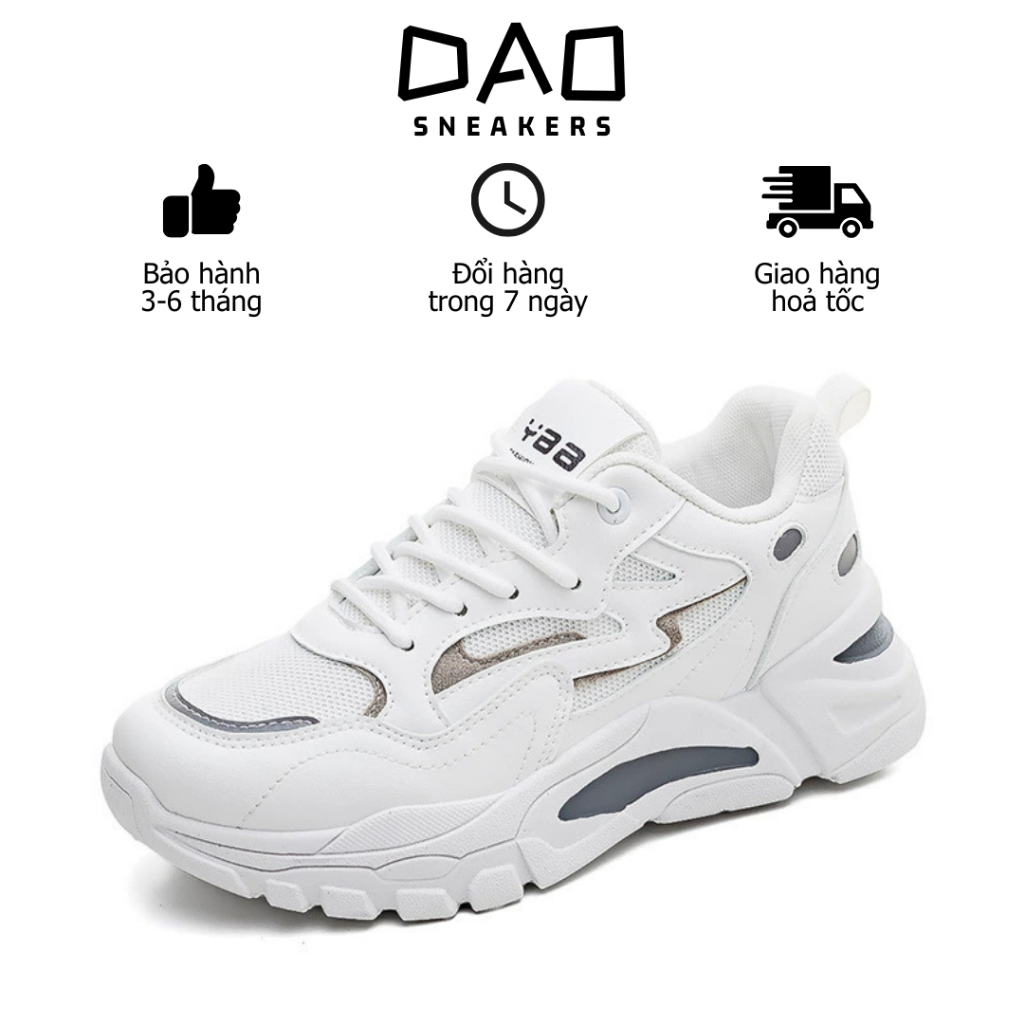 Giày Sneaker Nữ Đế Cao Thể Thao, Giày Nữ Đế Dày Êm Nhẹ, Sneaker Nữ Phong Cách Hack Dáng D007
