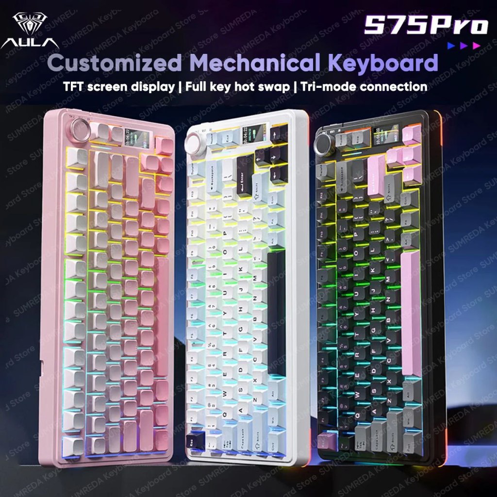 AULA S75 PRO BÀN PHÍM CƠ GAMING 3 MODE