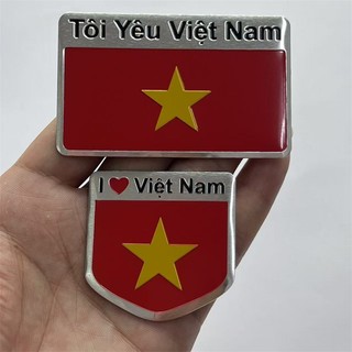 Tem nhôm dán xe cờ Việt Nam