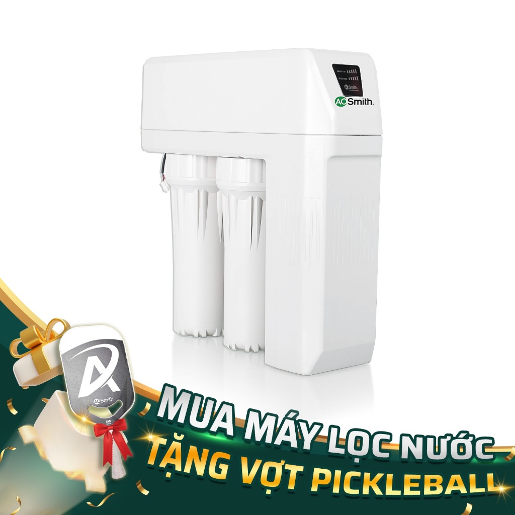 Máy lọc nước A. O. Smith R400E - RO Side Stream, 66L/giờ, 1.1L/phút, 99.99% loại bỏ kim loại nặng và vi khuẩn