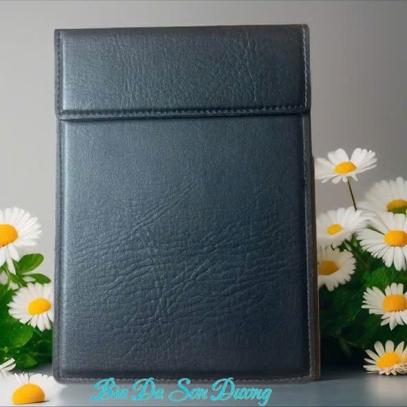 Kẹp bill, hóa đơn thanh toán bằng da  khổ A5 màu đen có nam châm nhà hàng, cơ quan và doanh nghiệp.