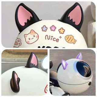 <1 cặp> Tai Cáo, Tai Gấu Gắn Mũ bảo hiểm, xe máy điện, xe máy nhiều màu, kèm keo dán 3M