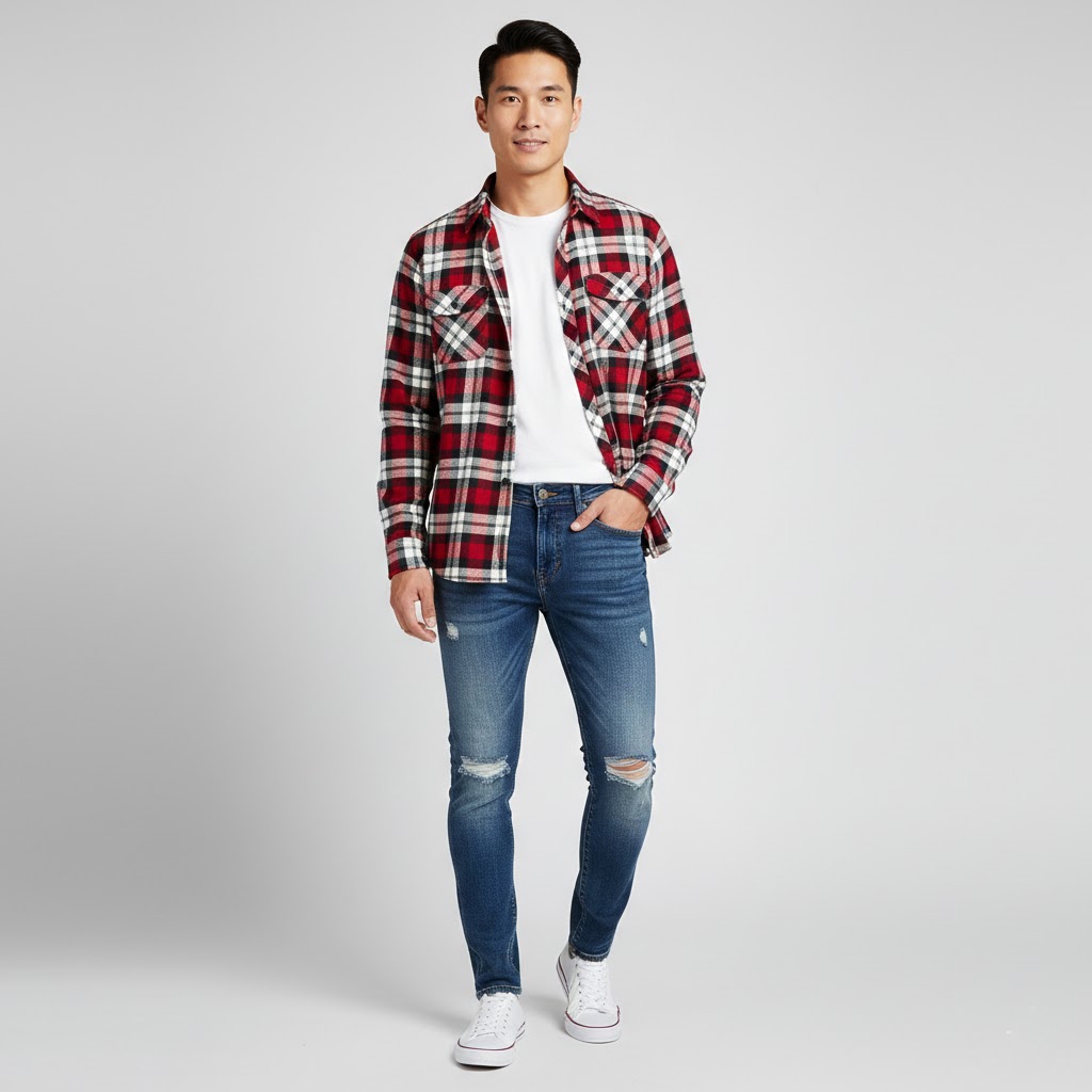 Quần Jeans Nam AMERICAN EAGLE OUTFITTERS Washed Distressed Skinny Jeans - SIZE 30