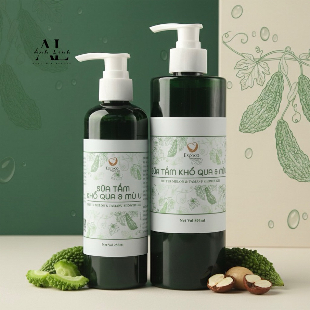 Sữa tắm khổ qua & mù u Escoco - Bitter Melon & Tamanu Shower Gel.