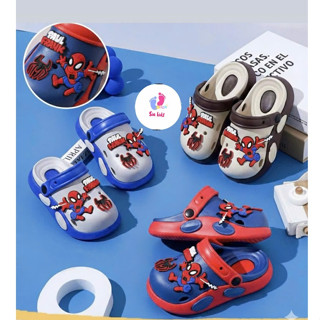 Dép Sục Người Nhện Cho Bé ,Sticker Gắn Dễ Thương Chất Liệu Siêu Nhẹ Mềm Êm (799+11)