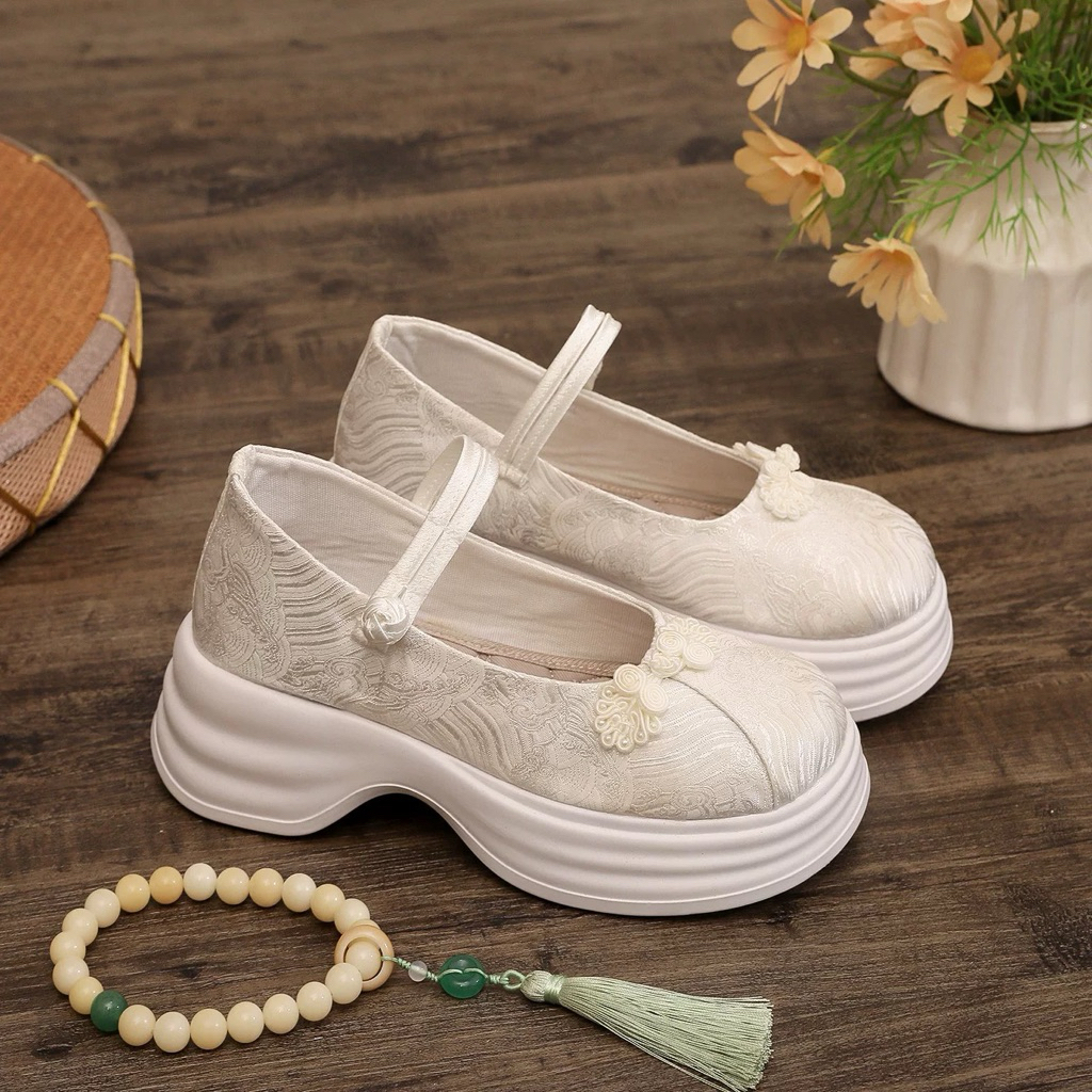 [CHỜ HÀNG 12NGÀY_KHÔNG CÓ SẴN]Giày hài độn đế kiểu cổ trang trung hoa