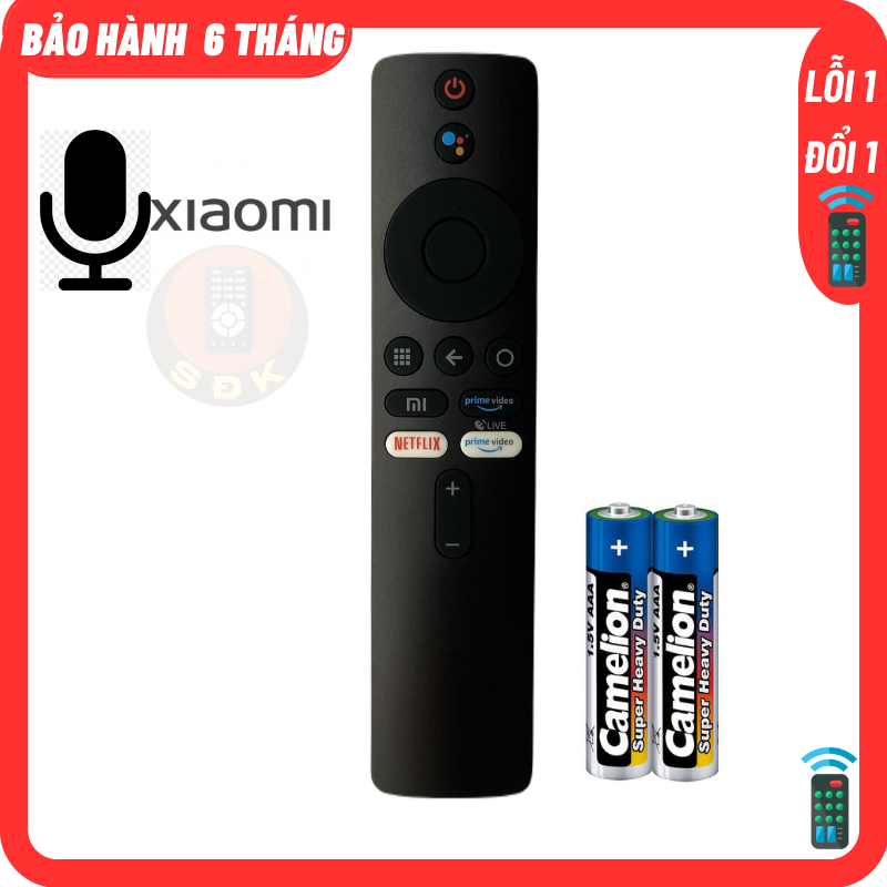 Điều khiển Tivi XIAOMI giọng nói đa năng kèm Pin - Remote Tivi XIAOMI giọng nói.