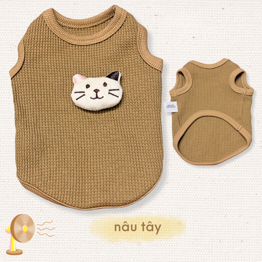 [HOẢ TỐC ĐỦ MÀU] Áo cho chó mèo thêu đính hình ngộ nghĩnh