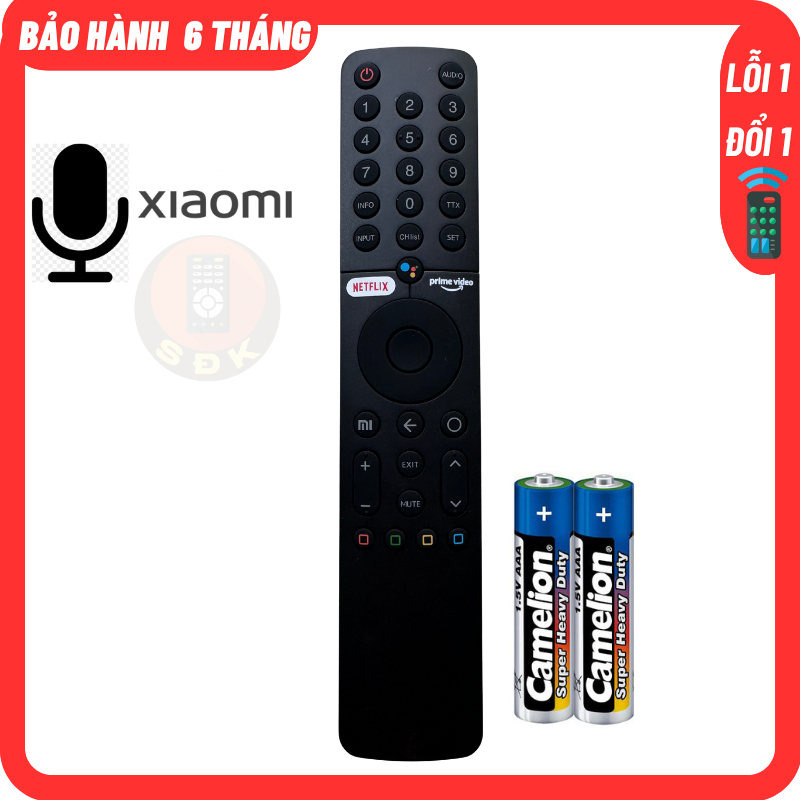 Điều khiển Tivi XIAOMI giọng nói mẫu 2 kèm Pin - Remote Tivi XIAOMI giọng nói.