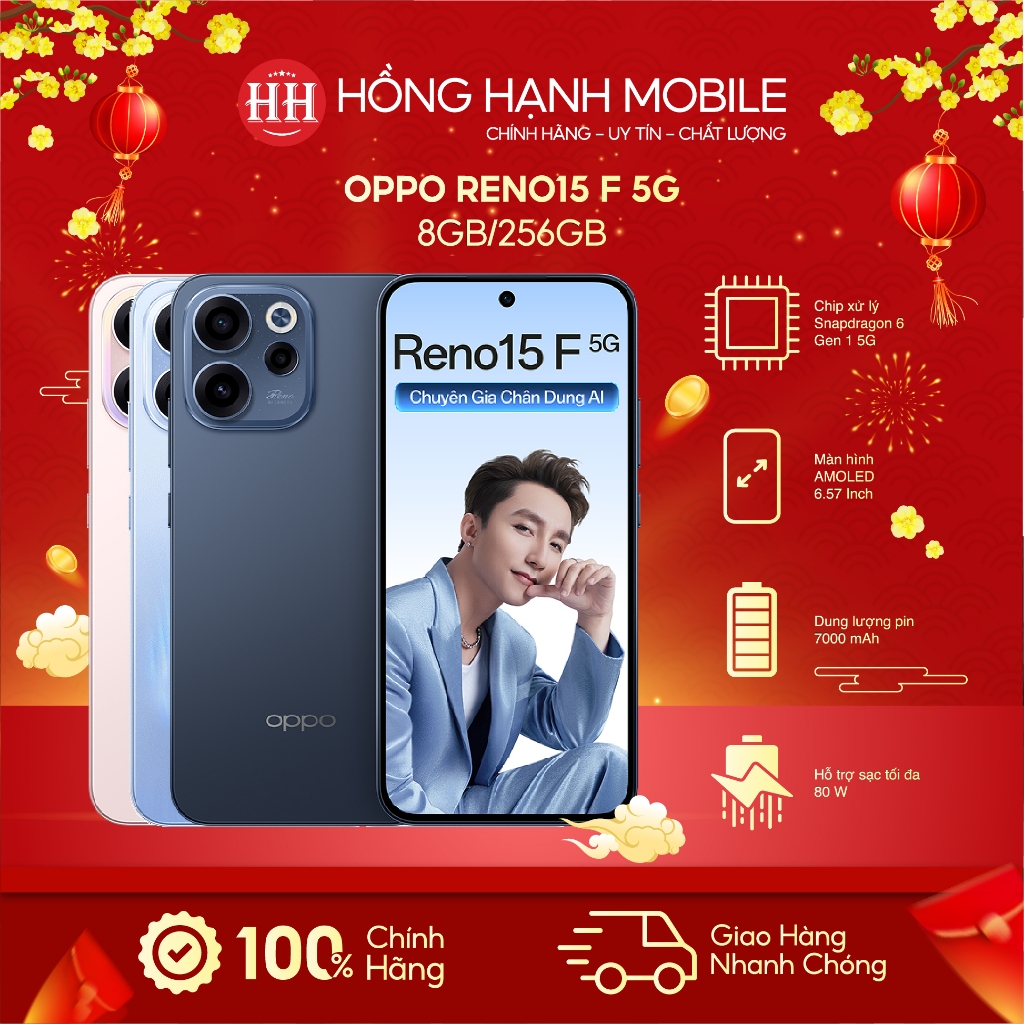 Điện Thoại Oppo Reno15 F 5G 8GB/256GB - Hàng Chính Hãng
