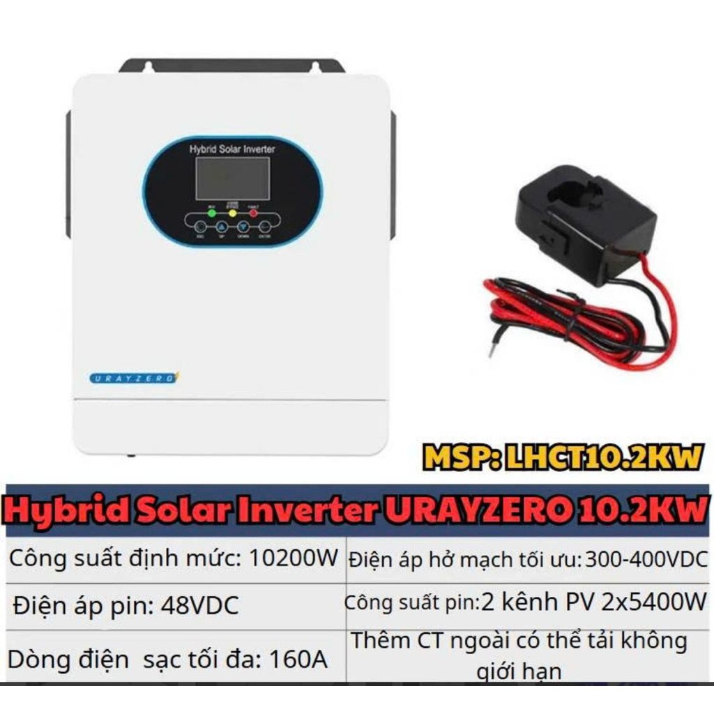 Hybrid Solar Inverter URAYZERO 48V 10200W - LHCT10.2KW