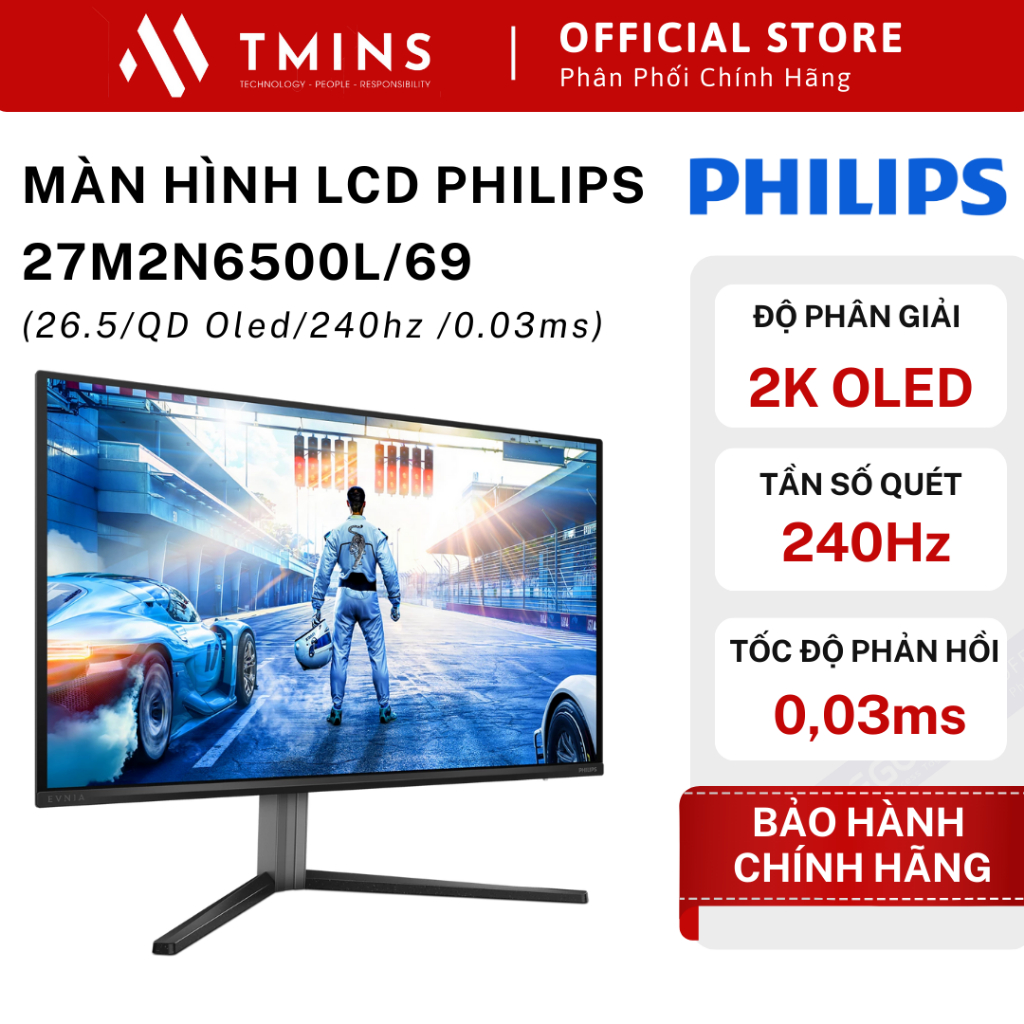 Màn Hình Gaming Philips Evnia 27M2N6500L/69 (26.5 inch/QD Oled/240hz /0.03ms) - Hàng chính hãng.