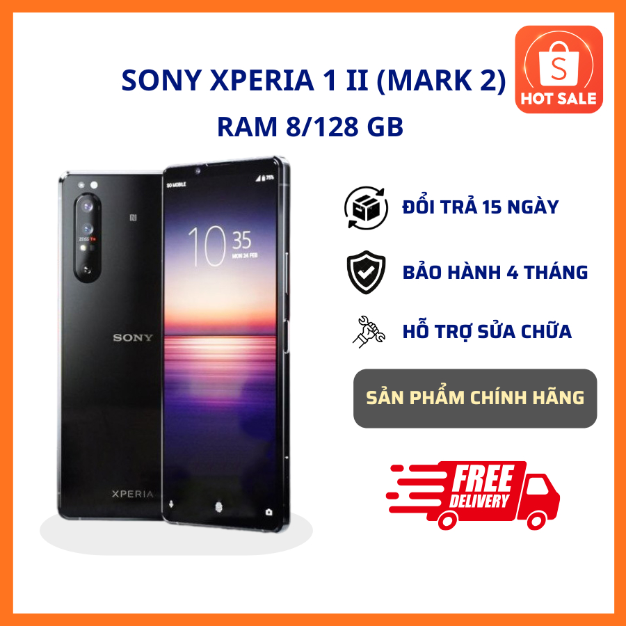 [MỚI] - Điện Thoại Sony Xperia 1 II (Mark 2), Màn Hình 4K, RAM 8/128 GB, Snapdragon 865, Pin 4000