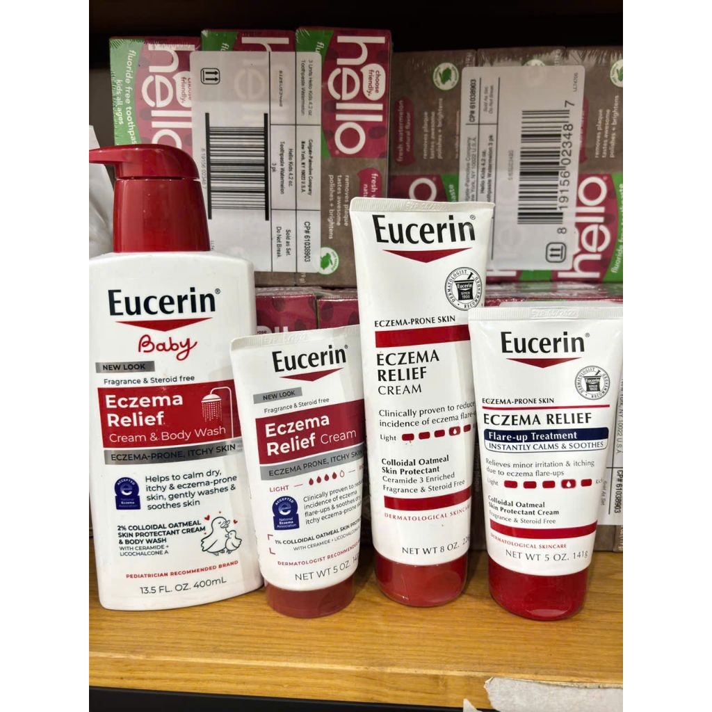 Kem dưỡng ẩm cho bé Eucerin Baby eczema relief hàng Mỹ.