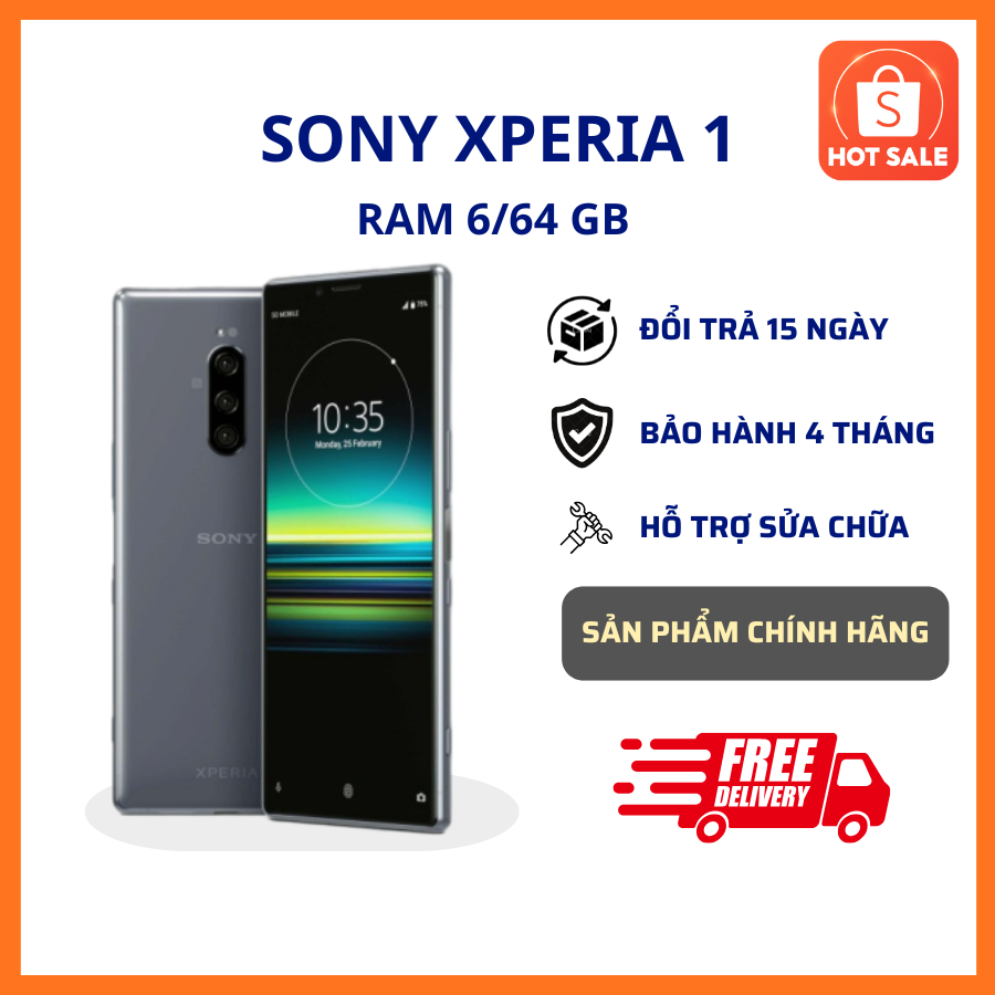 [MỚI] - Điện Thoại Sony Xperia 1, Màn Hình 4K Sắc Nét, RAM 6/64 GB, Snapdragon 855, Pin 3150 MaH