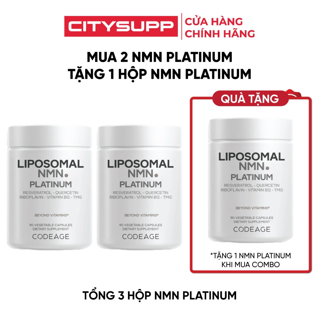 Viên Uống NMN Codeage Liposomal NMN (90 Viên) Tăng Cường Sức Khỏe, Giảm Mệt Mỏi