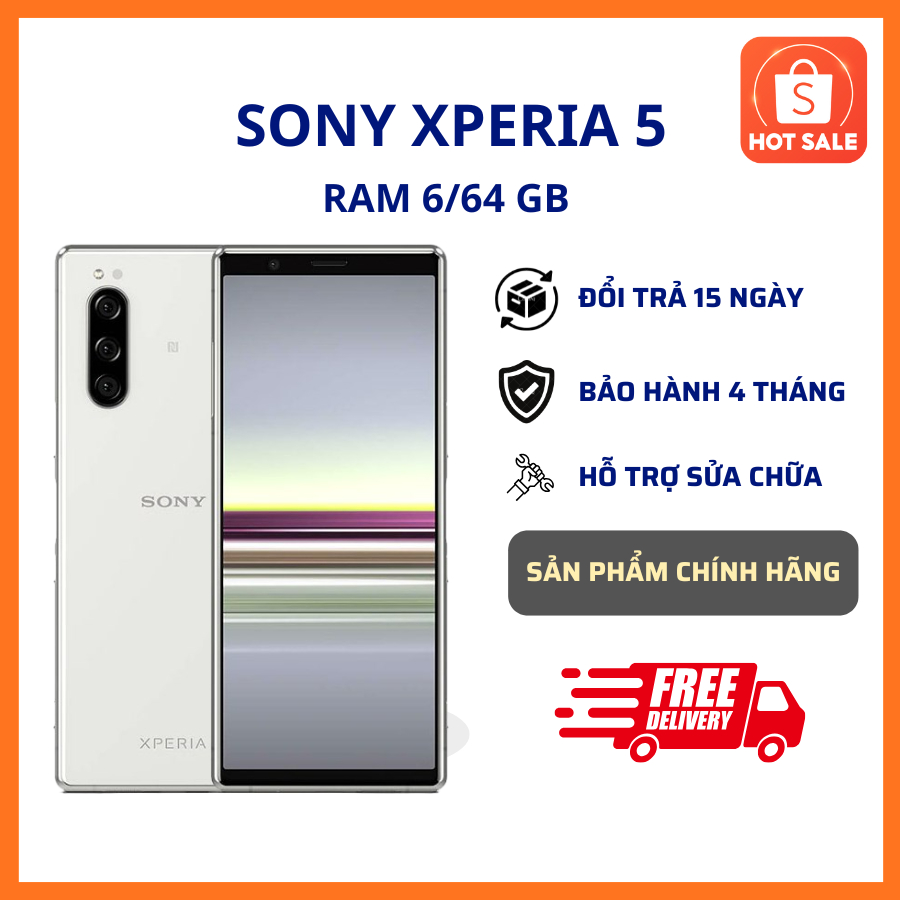 [MỚI] - Điện Thoại Sony Xperia 5 Mạnh Mẽ, RAM 6/64 GB, Snapdragon 855, Pin 3150, Nhỏ Gọn Sang Trọng