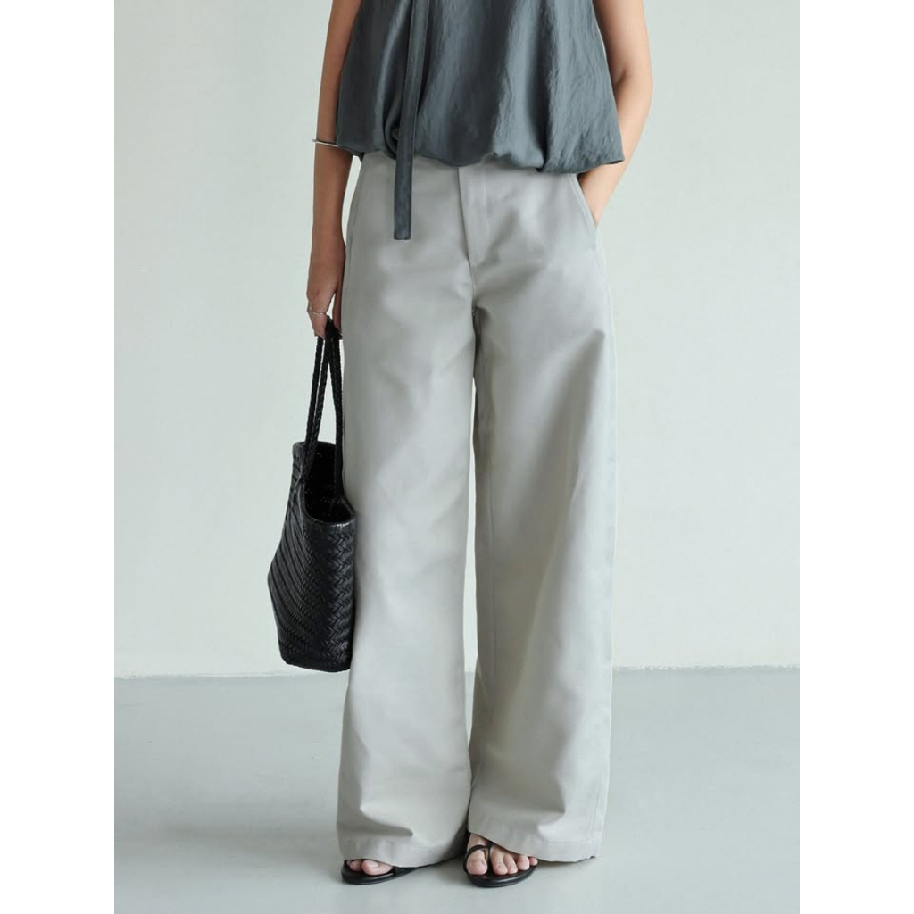 Quần kaki dài ống rộng form xuông hack dáng, quần công sở trẻ trung basic dễ phối dễ mặc đủ size S M L | BigBuy360 - bigbuy360.vn