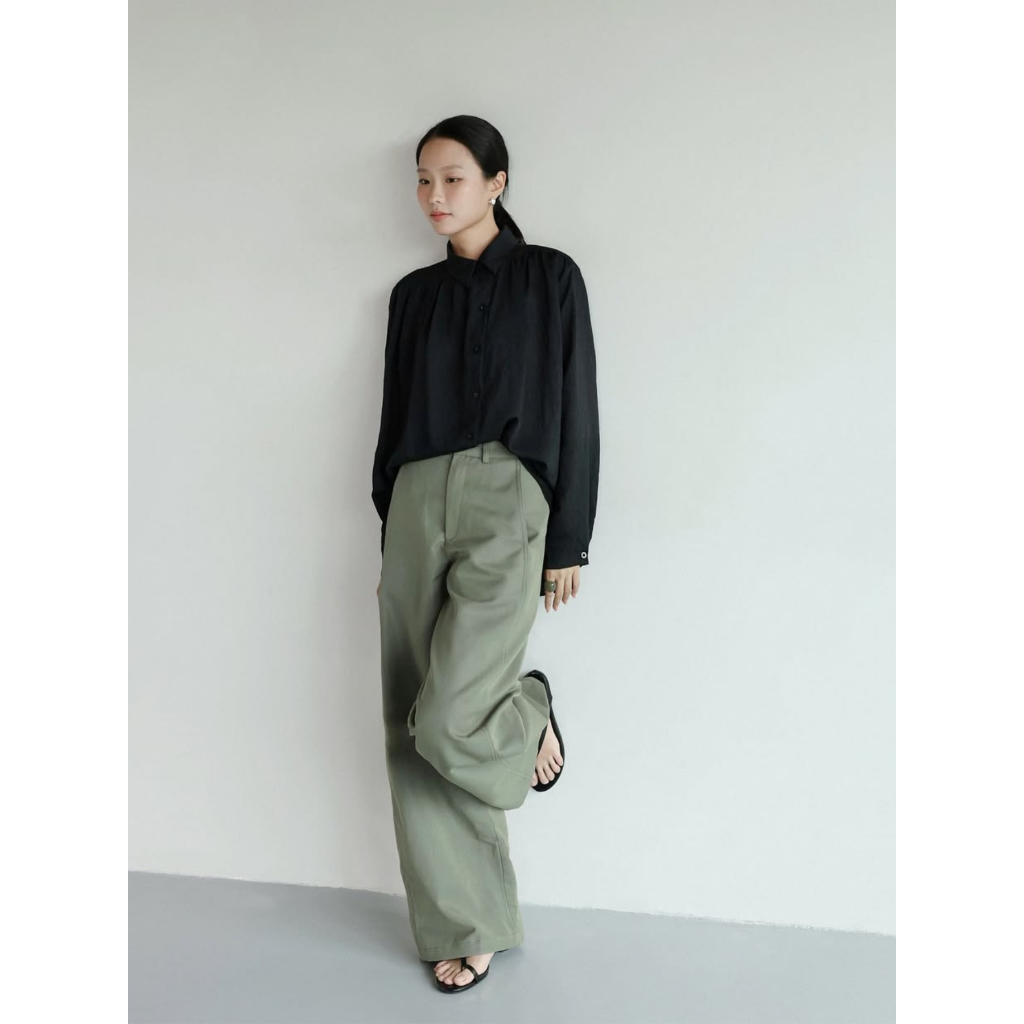 Quần kaki dài ống rộng form xuông hack dáng, quần công sở trẻ trung basic dễ phối dễ mặc đủ size S M L | BigBuy360 - bigbuy360.vn