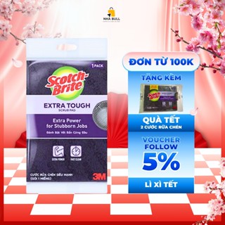 Scotch-Brite 7447 – Cước rửa chén siêu mạnh, đánh bay vết cháy, gỉ sét, an toàn vỉ nướng inox 1miếng/4 m
