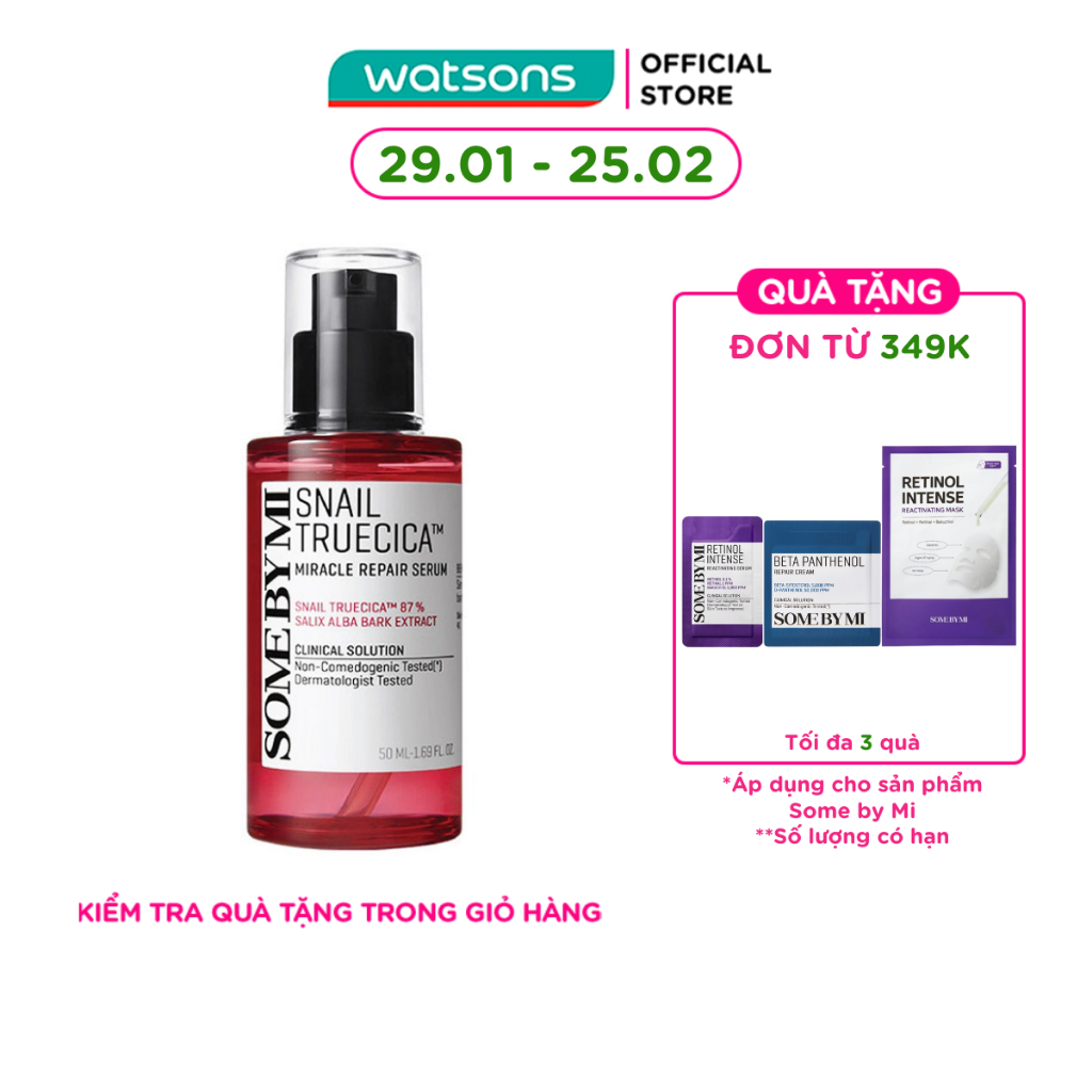 Tinh Chất Some By Mi Snail Truecica Miracle Repair Serum Phục Hồi Da Cải Thiện Vết Thâm Sẹo Lõm 50ml