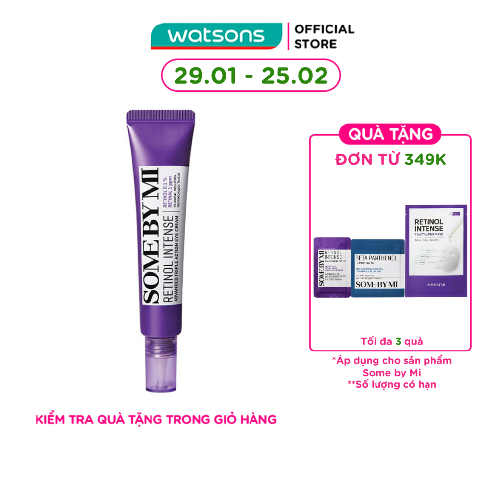 Kem Mắt Some By Mi 0.1% Retinol Intense Advanced Triple Action Eye Cream 30ml