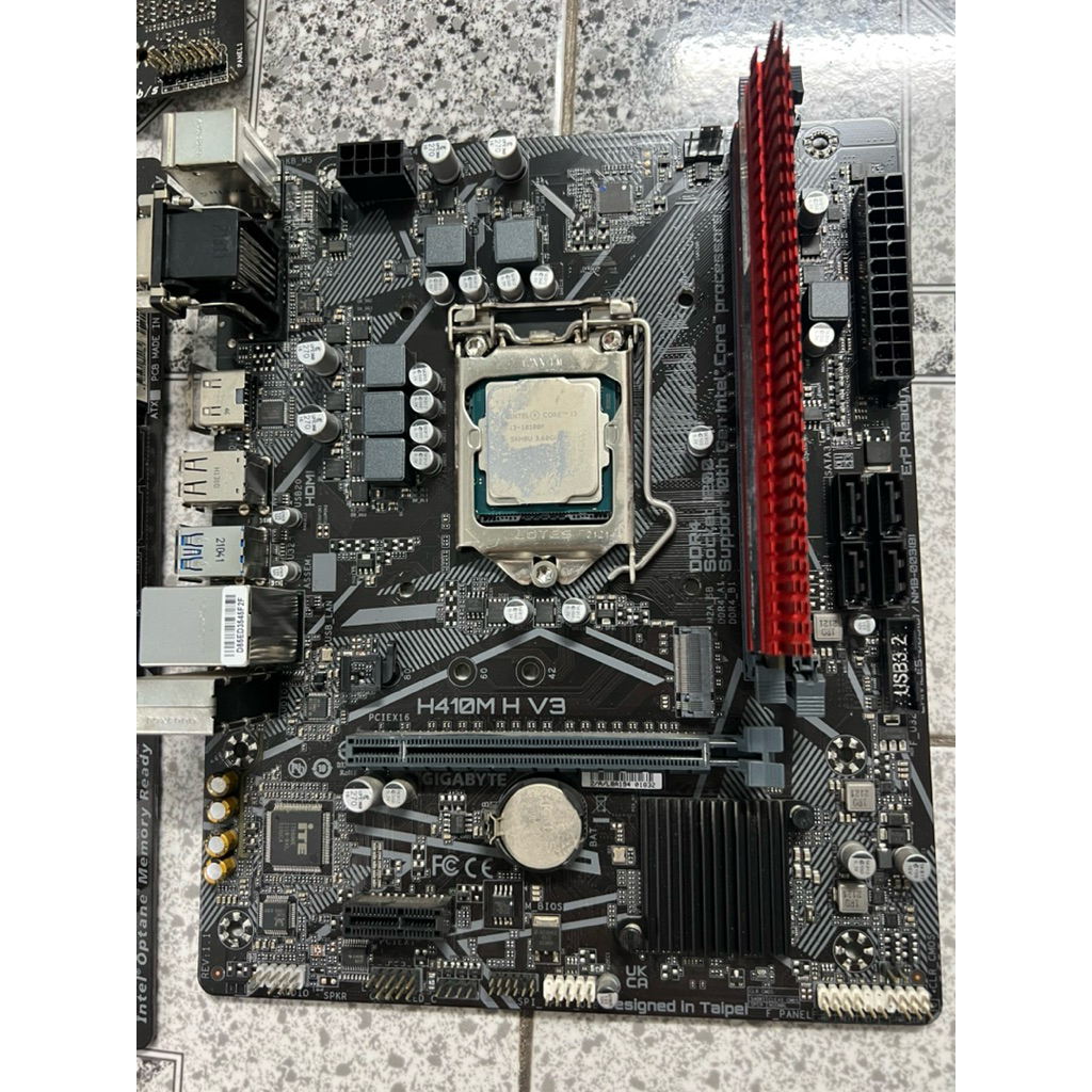 Combo Main H410M Giga / i3 10100F / Ram 8G