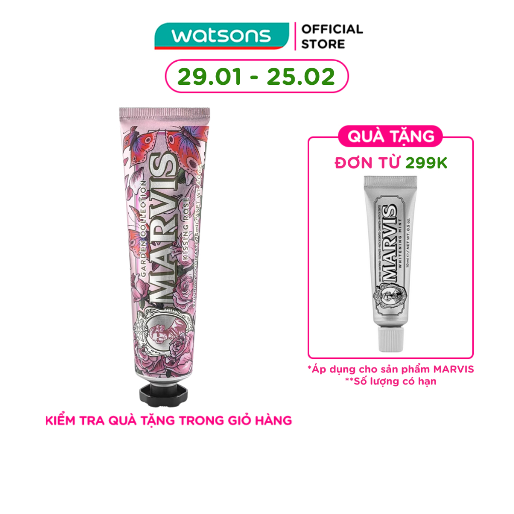 Kem Đánh Răng Marvis Kissing Rose 75ml