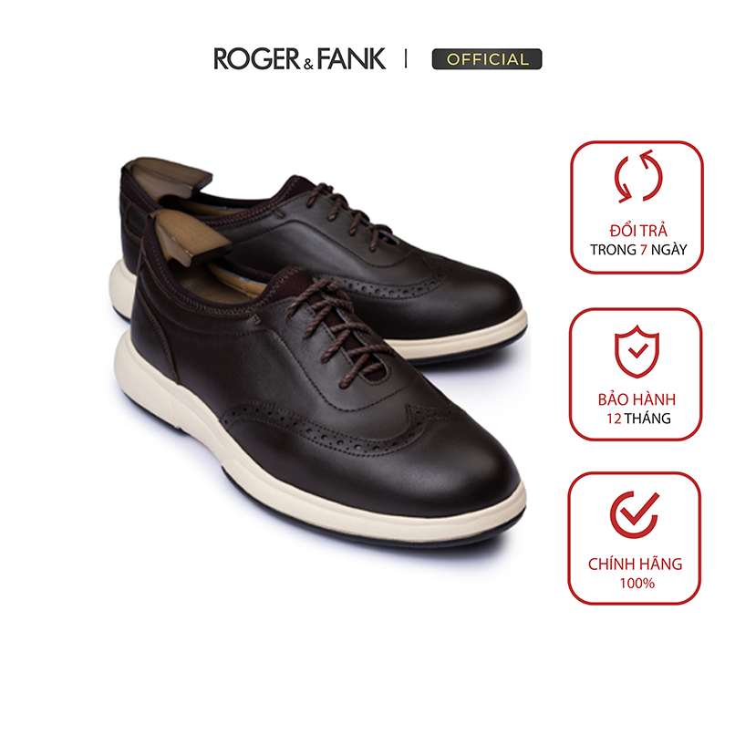 Giày da bê cao cấp Oxford ROGER & FANK