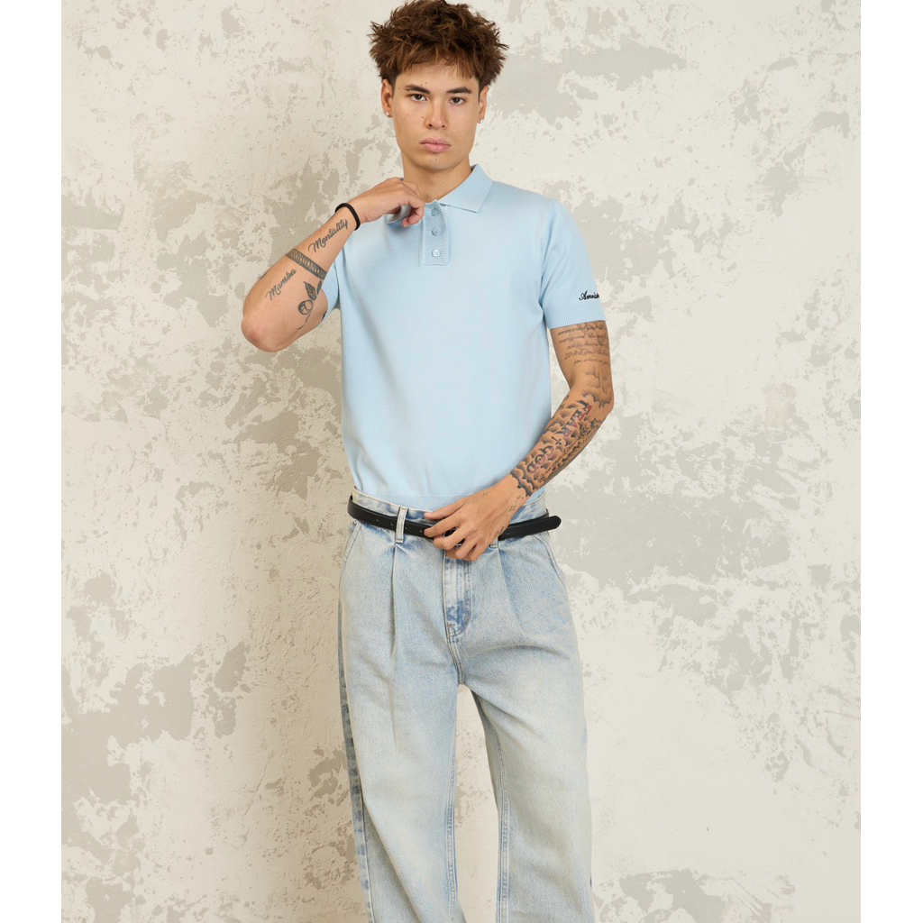 (Chính Hãng AMRISH) Áo AS WOOL KNIT POLO SHIRT | BigBuy360 - bigbuy360.vn