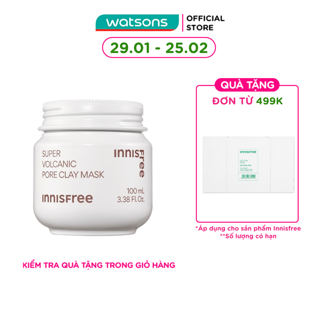 Mặt Nạ Đất Sét innisfree Super Volcanic Pore Clay Mask 100ml