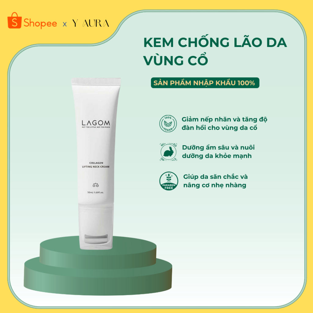 Kem chống lão hóa vùng cổ LAGOM COLLAGEN LIFTING NECK CREAM