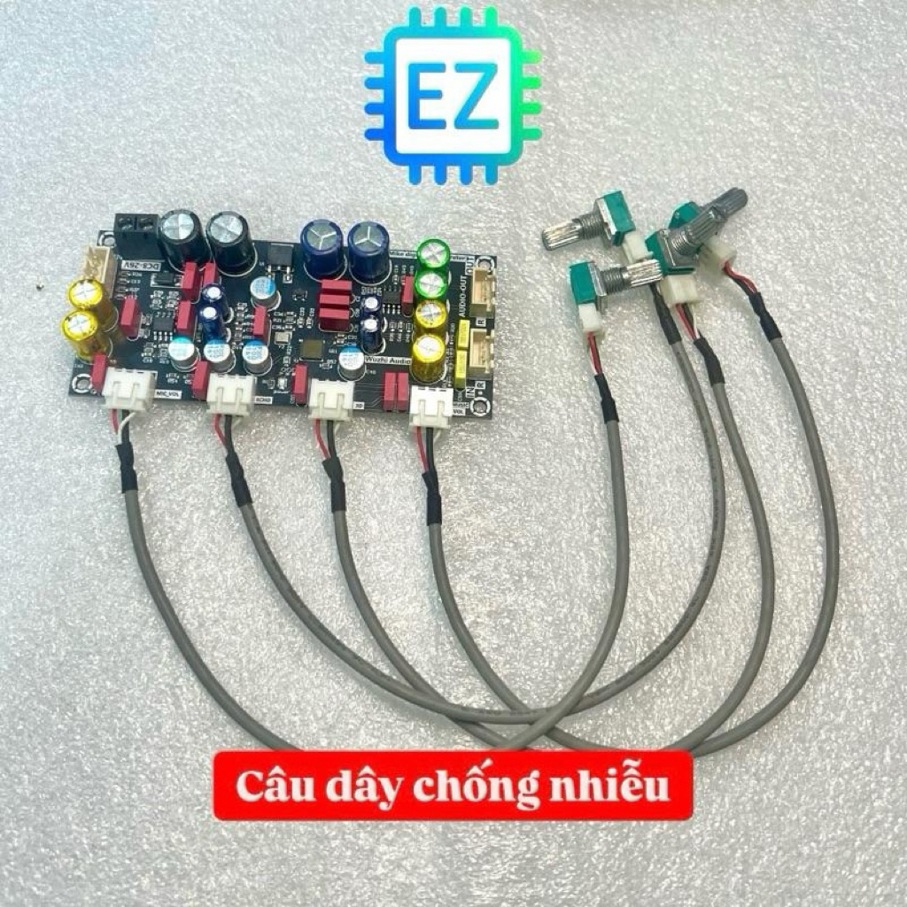 ZK-AMP núm rời, câu chiết áp bằng dây chống nhiễu, mạch trộn Karaoke chip DSP