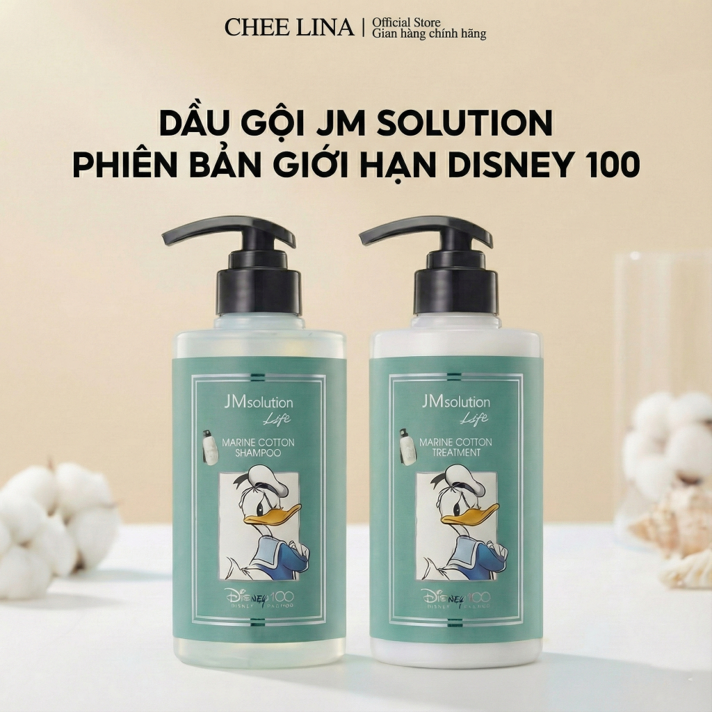 Bộ Dầu Gội Xả JM Solution Life Marine Cotton Disney 100 Donald Duck | Chee Lina Official Sto