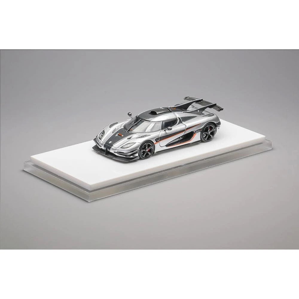 (Loose Đẹp) Xe Mô Hình 1:64 TPC - Koenigsegg One:1 Silver (Open-Hood)