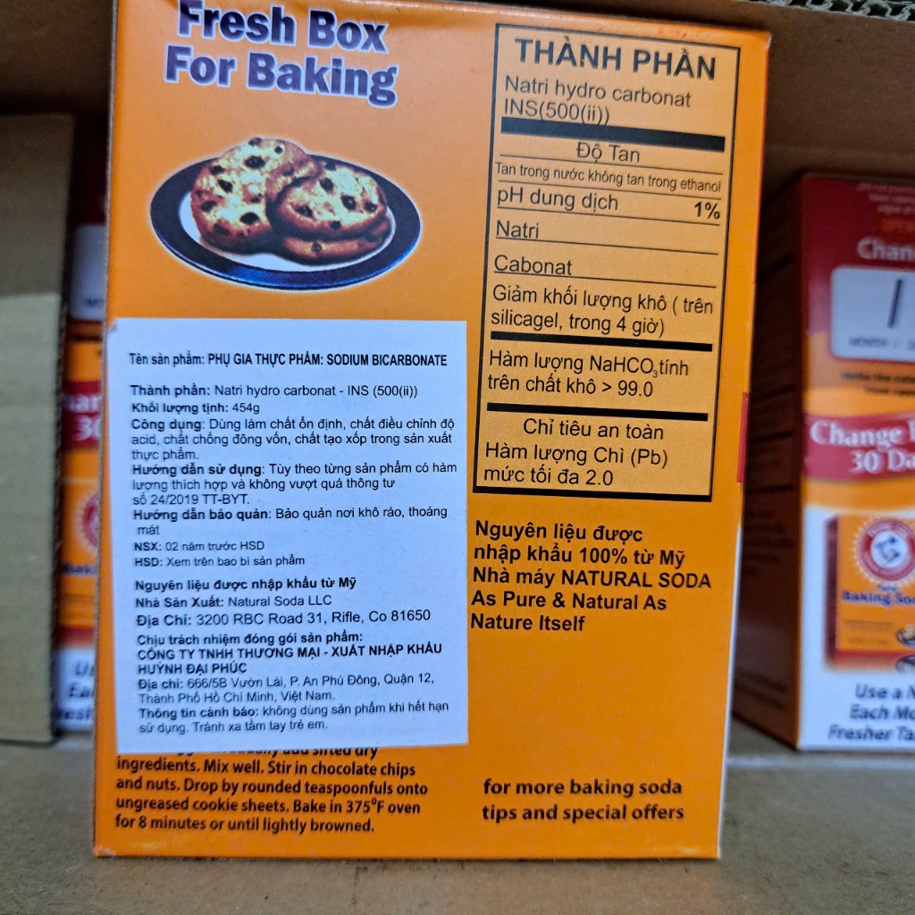 Combo 2 hộp Bột Baking Soda 454g, Bột nở Banking Soda hay còn gọi Backing Soda đa công dụng