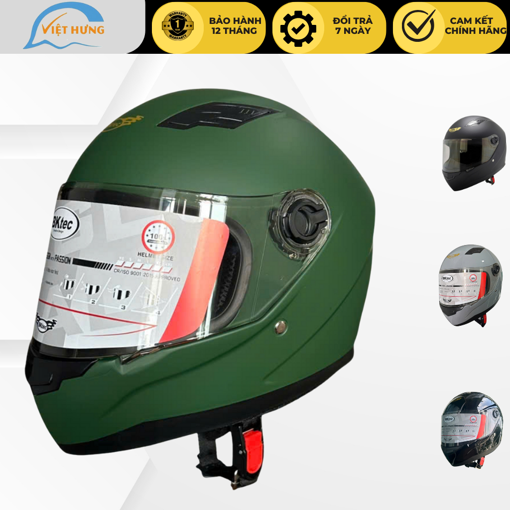 Mũ bảo hiểm Fullface BKtec - BK31 - Kính chống lóa - Hàng chính hãng BKtec - Bảo hành 12 tháng - Vòn