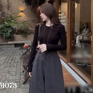 CÓ BIGSIZE Nữ - Áo nữ LEN TĂM Croptop Basic dễ phối đồ CRT14