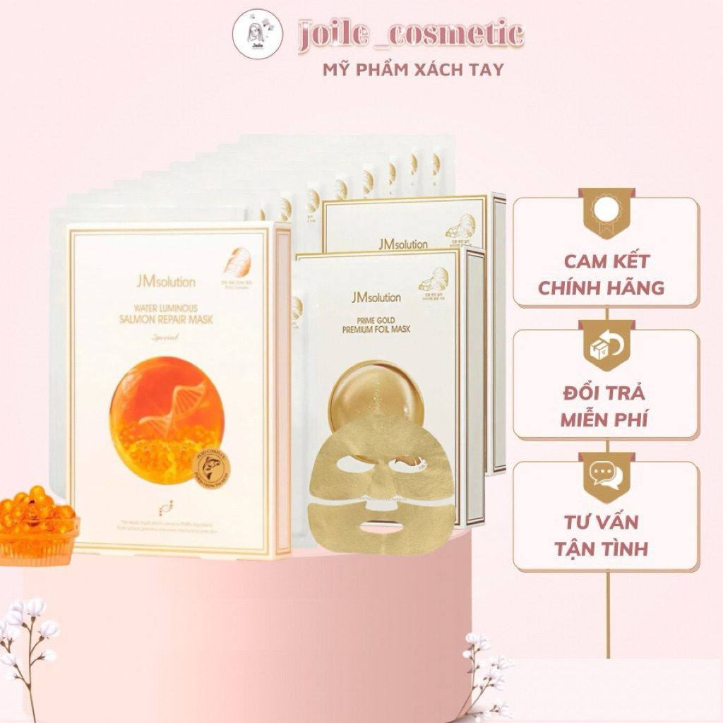 Mặt nạ JM Solution mặt nạ cá hồi JM  Water Luminous Salmon Repair Special mặt nạ vàng 24k jm - Kosmi