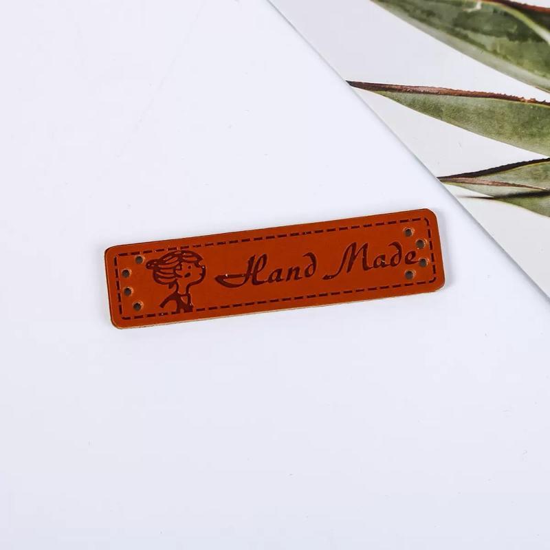 [Set 5 Tag] Tag Da In Chữ Handmade Dùng Trang Trí Khăn Choàng Cổ, Đồ Handmade