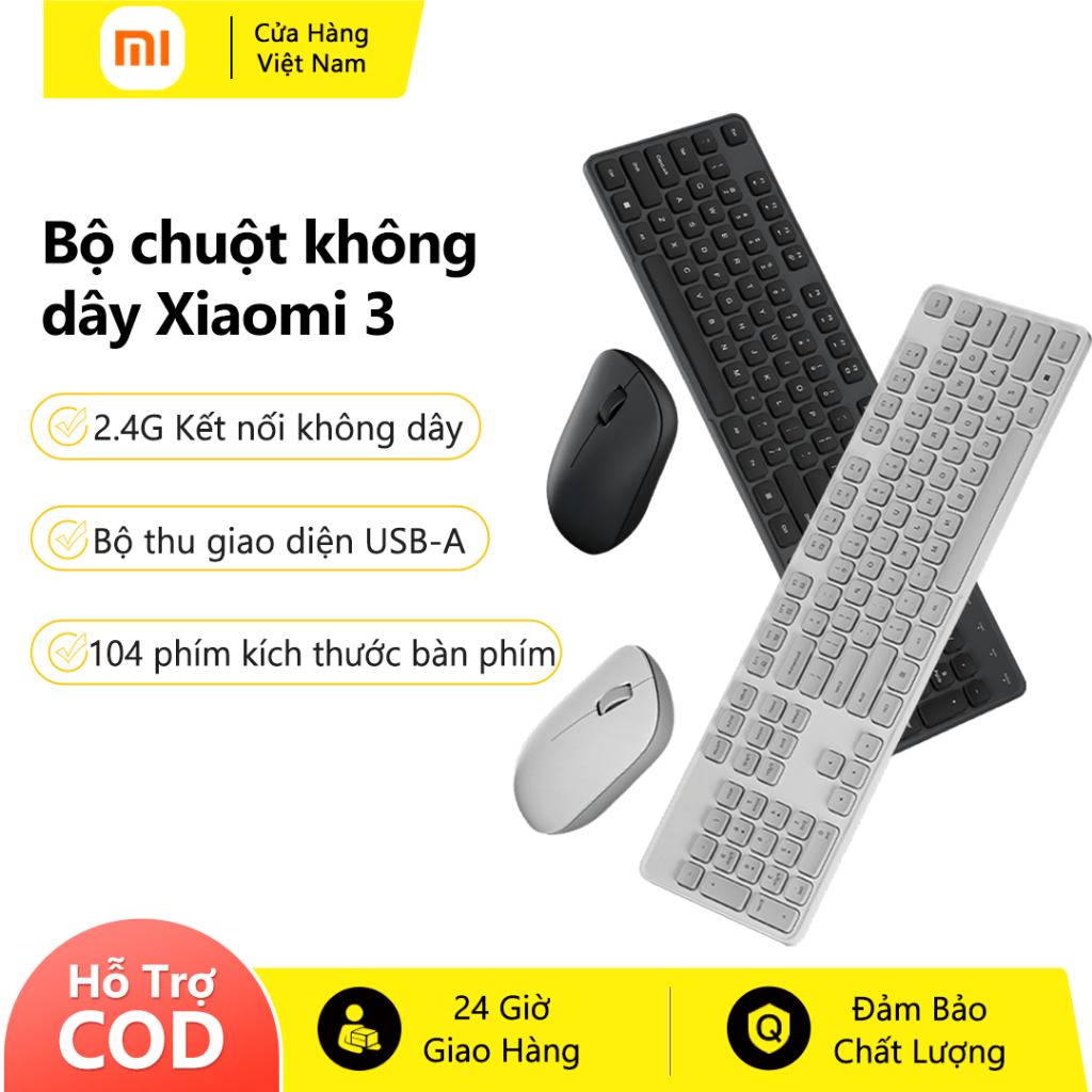 Bộ bàn phím chuột không dây Xiaomi 3