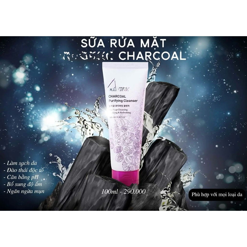 Sữa Rửa Mặt Than hoạt tính Chame Organic Charcoal 100ml