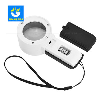 Kính lúp có đèn led phóng to 5x 2 thấu kính