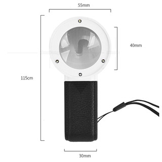 Kính lúp có đèn led phóng to 5x 2 thấu kính