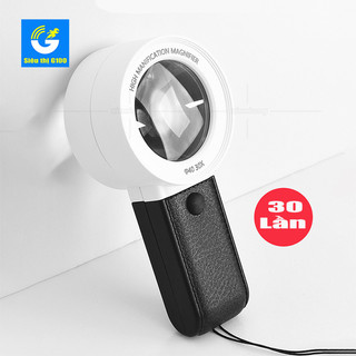 Kính lúp có đèn led phóng to 5x 2 thấu kính