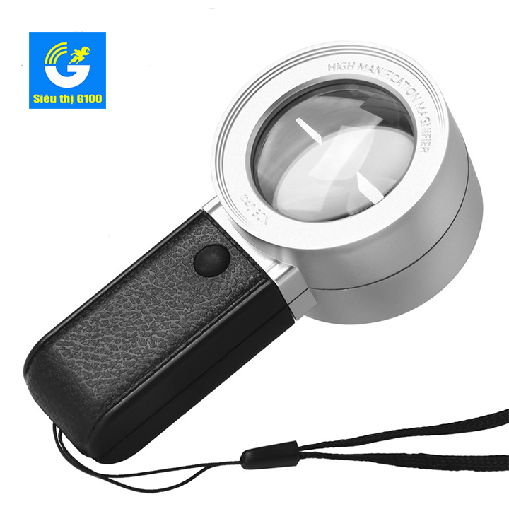 Kính lúp có đèn led phóng to 5x 2 thấu kính