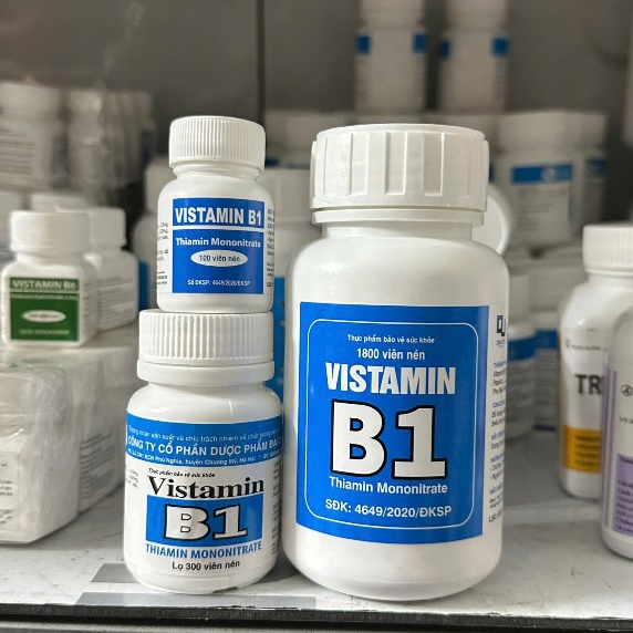 Viên Vistamin B1 Đại Uy chứa Vitamin B1 giúp làm đẹp da, gội đầu kích mọc tóc, ủ trắng da, tăng đề k