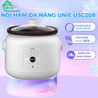 Nồi kho hầm chuyên dụng UNIE USC208, Dung tích 2L, nồi nấu chậm, lòng nồi gốm cao cấp, đa tính năng, bảo hành 12 Tháng